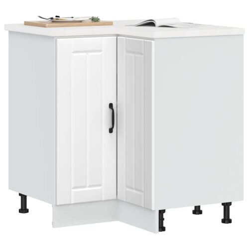 Wooden Kitchen Corner Base Cabinet Lucca White - Image 13