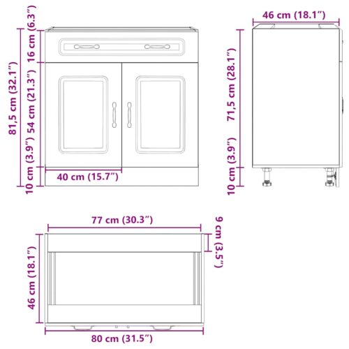 Wooden Kitchen Base Cabinet Kalmar White - Image 11