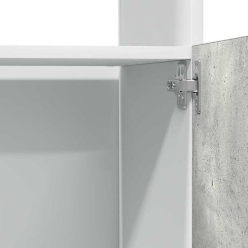 Wooden Microwave Cabinet Lyon Concrete Grey 60x57x207cm - Image 11