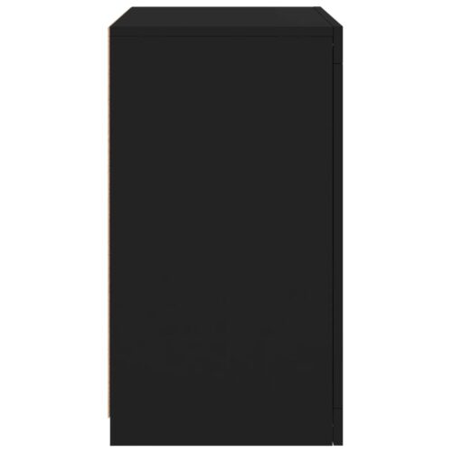 Wooden Side Cabinets with LED Lights 2pcs Black - Image 9