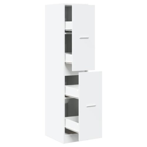 Wooden Apothecary Cabinet White 30x41x144.5cm - Image 2