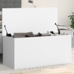 Wooden Storage Box White 100x42x46cm