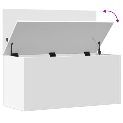 Wooden Storage Box White 100x42x46cm - Image 8