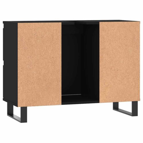 Wooden Bathroom Vanity Cabinet Basin Sink Storage Shelf Stand Unit Black 80x33x60cm - Image 7