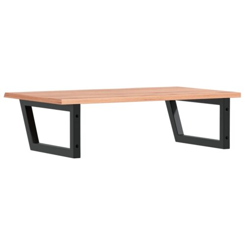 Basin Shelf Wall Mounted Steel Solid Wood Oak - Image 6