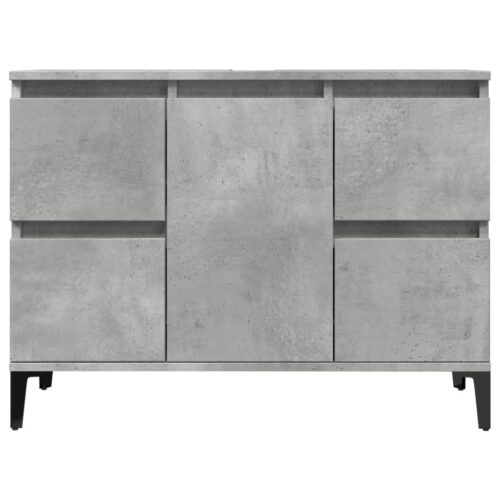 Wooden Bathroom Vanity Cabinet Basin Sink Storage Shelf Unit Grey 80x33x60cm - Image 4