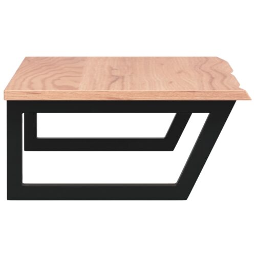 Basin Shelf Wall Mounted Steel Solid Wood Oak - Image 5