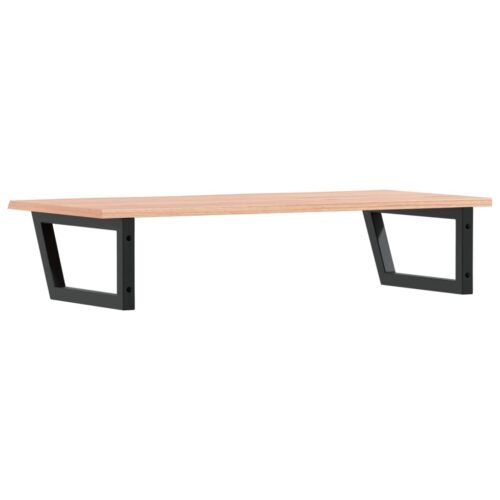 Basin Shelf Wall Mounted Steel Solid Wood Oak - Image 6