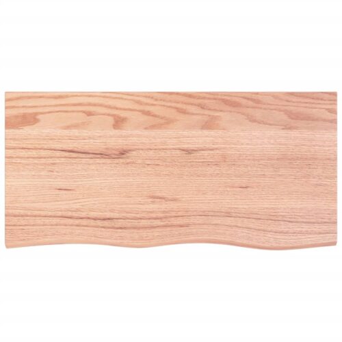 Basin Shelf Wall Mounted Steel Solid Wood Oak - Image 8