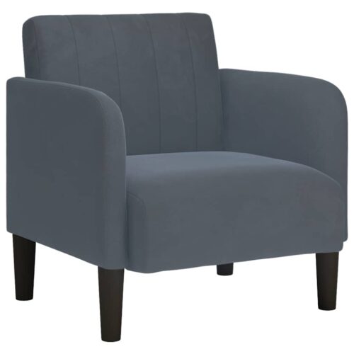 Sofa Chair with Armrests Dark Grey 54cm Velvet - Image 2