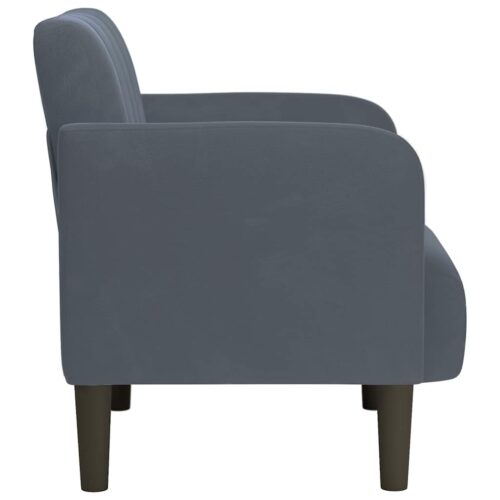 Sofa Chair with Armrests Dark Grey 54cm Velvet - Image 4