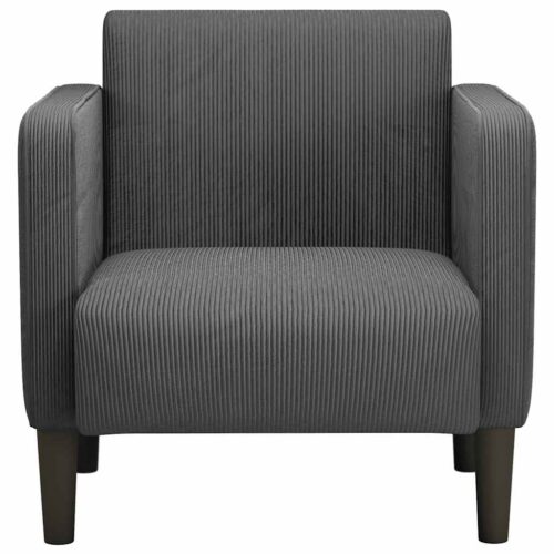Sofa Chair with Armrests Dark Grey 54cm Corduroy Fabric - Image 3