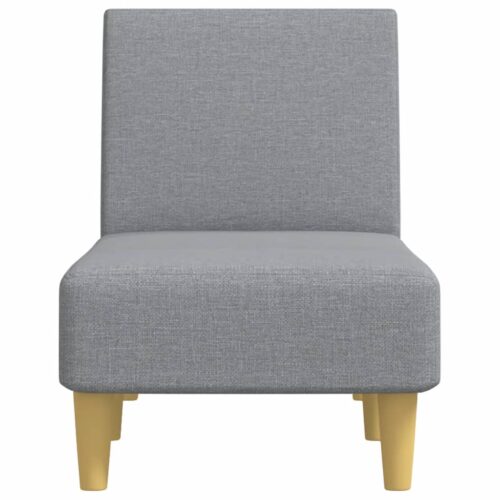 Chaise Longue Light Grey Fabric - Image 4