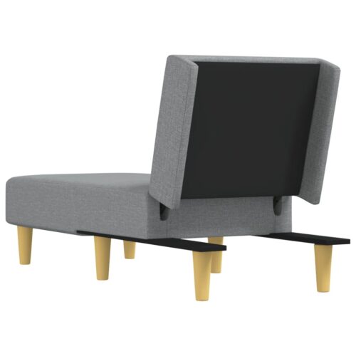 Chaise Longue Light Grey Fabric - Image 5