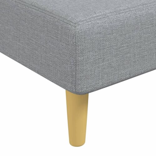 Chaise Longue Light Grey Fabric - Image 7