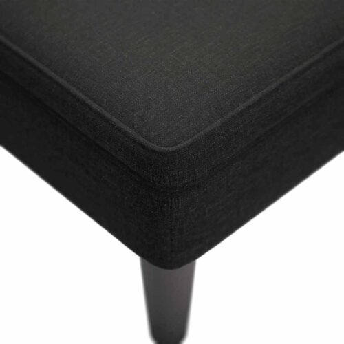 Chaise Lounge with Pillow Right Armrest Black Fabric - Image 7