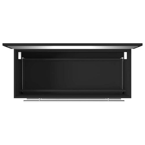 Wooden Bathroom Cabinet with Mirror Set Vanity Sink Storage Rack Drawers Black - Image 8