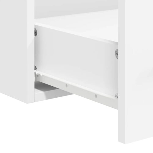 Wooden Bathroom Cabinet Mirror Set Wall Mount Vanity Basin Storage Drawers White - Image 9