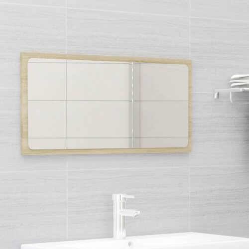 Wooden Bathroom Furniture Set White Sonoma Oak - Image 6
