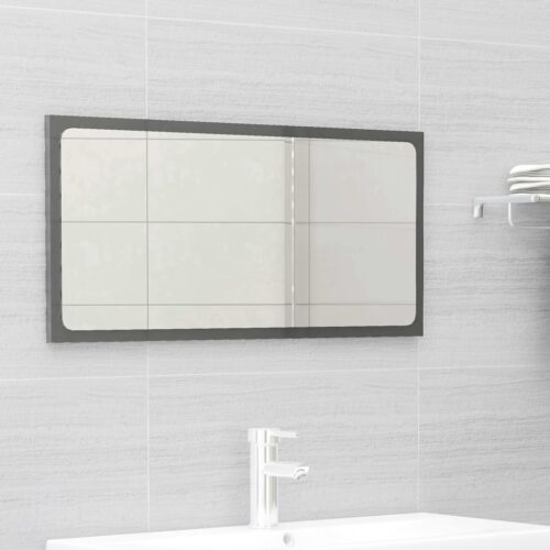 Wooden Bathroom Furniture Set High Gloss Grey - Image 6