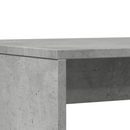 Wooden 3-Piece Dining Table Bench Set Concrete Grey - Image 8