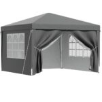 Instahut Gazebo 3x3 Pop Up Marquee Folding Tent Wedding Gazebos Camping Outdoor Shade Canopy Gray