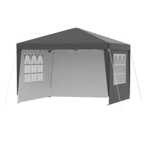 Instahut Gazebo 3x3 Pop Up Marquee Folding Tent Wedding Gazebos Camping Outdoor Shade Canopy Gray - Image 3