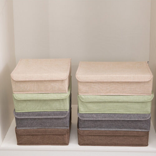 Grey Flip Top Underwear Storage Box Folding Wardrobe Partition Drawer Home Organiser - Image 8