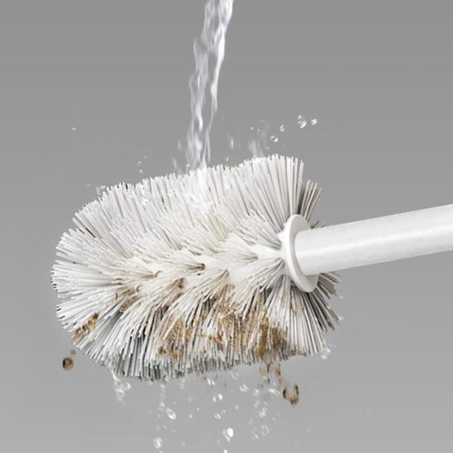 27cm Wall-Mounted Toilet Brush with Holder Bathroom Cleaning Scrub White - Image 9
