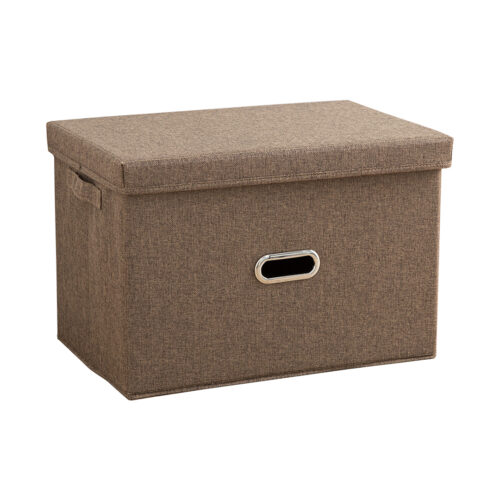 Coffee Super Large Folding Canvas Storage Box Cube Clothes Basket Organiser Decorative Box