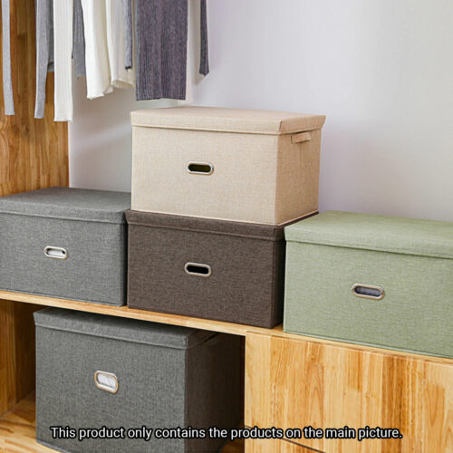 Coffee Super Large Folding Canvas Storage Box Cube Clothes Basket Organiser Decorative Box - Image 7
