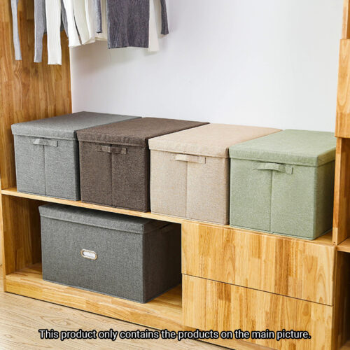 Coffee Super Large Folding Canvas Storage Box Cube Clothes Basket Organiser Decorative Box - Image 8