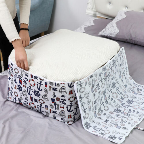 2x Nautical Icons Large Storage Luggage Bag Double Zipper Folding Travel Organisers - Image 4