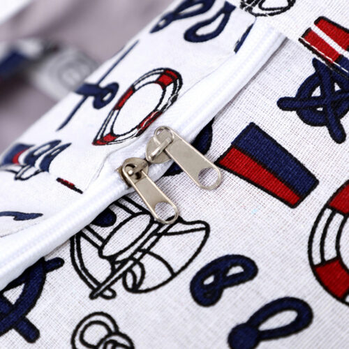 2x Nautical Icons Large Storage Luggage Bag Double Zipper Folding Travel Organisers - Image 7