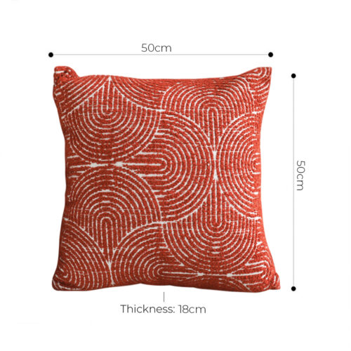 50cm Throw Pillow Burgundy Cinnabar Perfect Burnt Indoor Outdoor Corded - Image 5