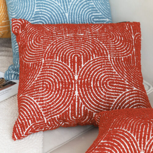 50cm Throw Pillow Burgundy Cinnabar Perfect Burnt Indoor Outdoor Corded - Image 7