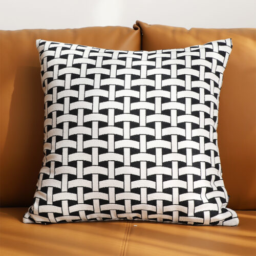 50cm Black White Pattern Throw Pillow Thick Comfort Pro Polyester Fiber Cotton - Image 2