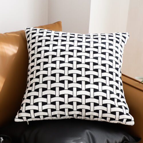 50cm Black White Pattern Throw Pillow Thick Comfort Pro Polyester Fiber Cotton - Image 7