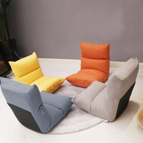 Lounge Floor Recliner Adjustable Lazy Sofa Bed Folding Game Chair Orange - Image 6