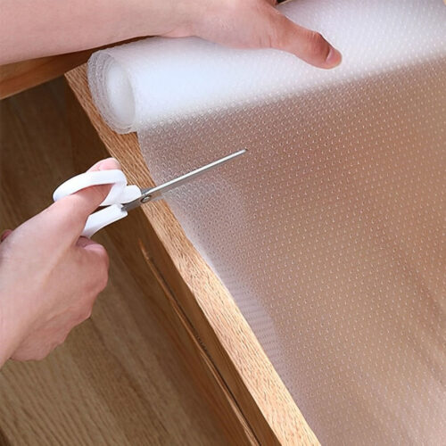 4x 60x500cm Transparent Kitchen Drawer Cabinet Multi Use Liner Non Slip Mat - Image 3