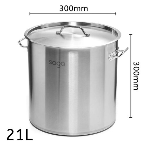 Stock Pot 21L Top Grade Thick Stainless Steel Stockpot 18/10 - Image 5