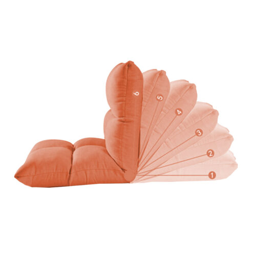 2x Lounge Floor Recliner Adjustable Lazy Sofa Bed Folding Game Chair Orange - Image 7