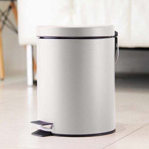 4x 12L Foot Pedal Stainless Steel Rubbish Recycling Garbage Waste Trash Bin Round White - Image 7