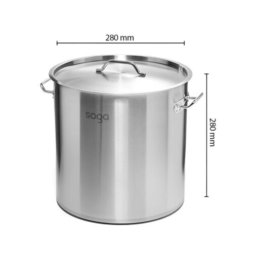 Dual Burners Cooktop Stove 17L Stainless Steel Stockpot 28cm 28cm Induction Casserole - Image 4