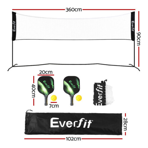 Everfit 3.6M Badminton Tennis Net Portable Volleyball Kit Adjustable Height - Image 2