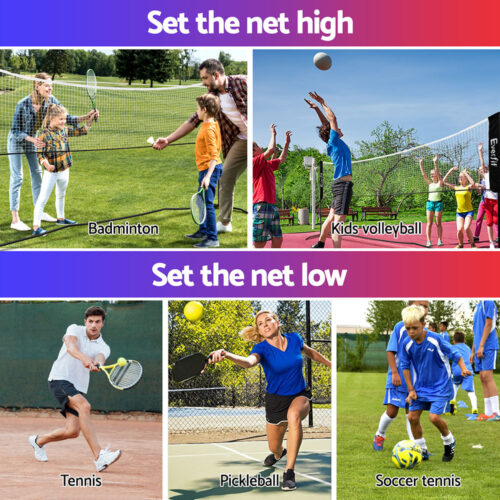Everfit 3.6M Badminton Tennis Net Portable Volleyball Kit Adjustable Height - Image 5