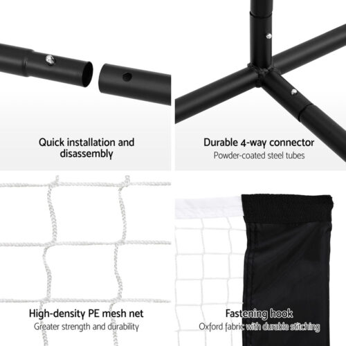 Everfit 3.6M Badminton Tennis Net Portable Volleyball Kit Adjustable Height - Image 6