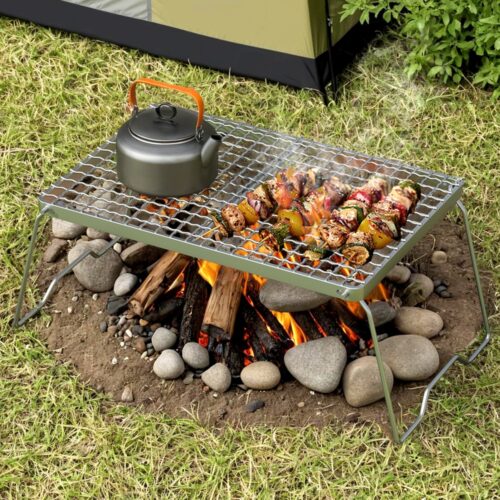 Grillz Portable BBQ Grill Charcoal Smoker Foldable Camping Outdoor - Image 7