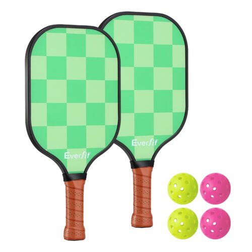 Everfit Pickleball Paddle Set Fiberglass with Balls Bag Tournament Kit 2PCS Pickle Balls Rackets - Image 3