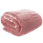 Laura Hill 600GSM Faux Mink Blanket Double-Sided Throw Queen Size Pink